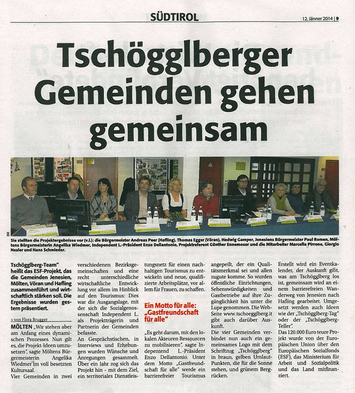 Tsch&ouml;gglberger Gemeinden gehen gemeinsam
